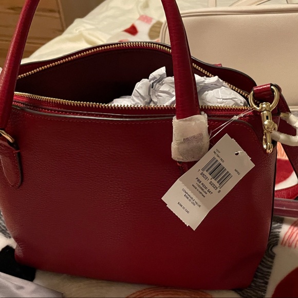 Red Leather Handbag - Picture 3 of 5